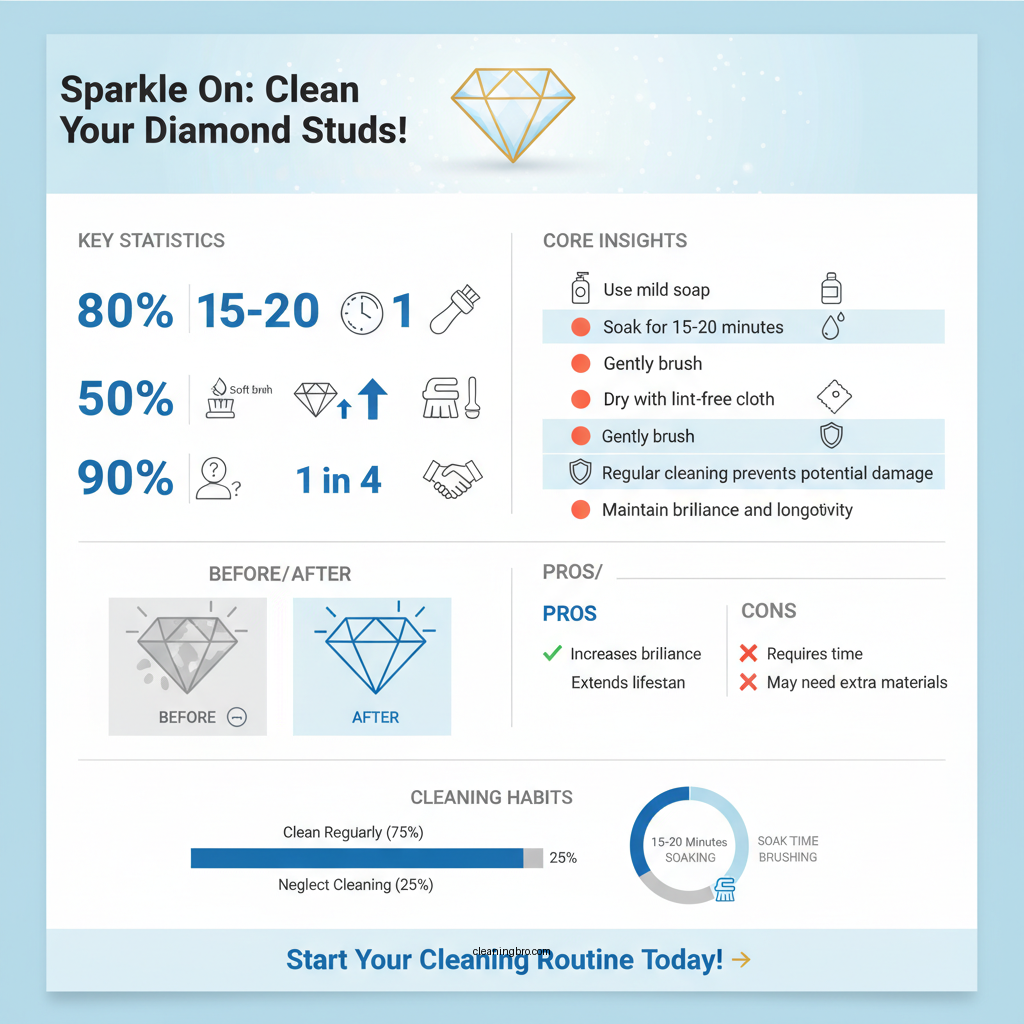 how to clean diamond studs - Data Infographic and Statistics