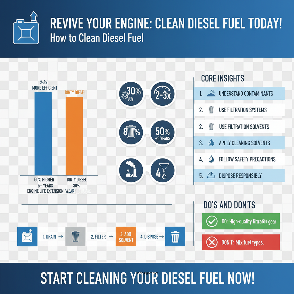 how to clean diesel fuel - Data Infographic and Statistics