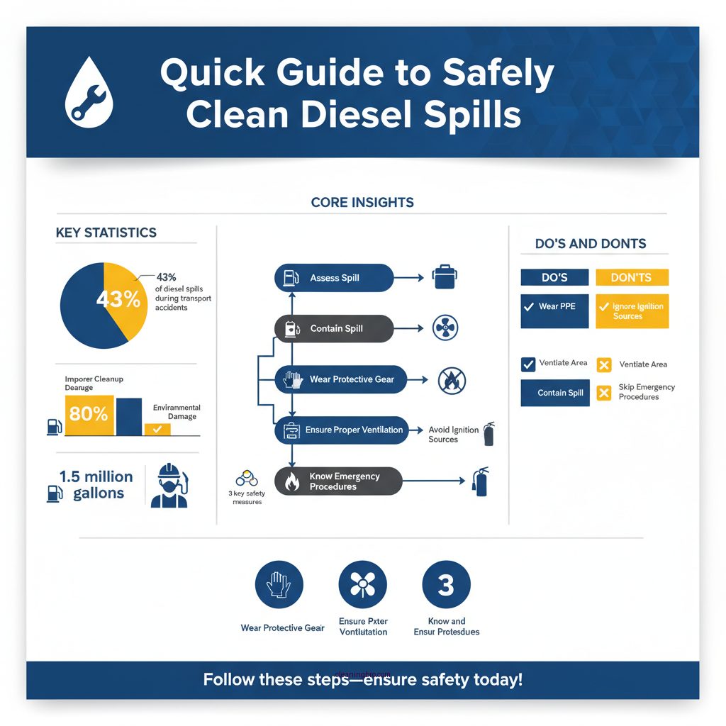 how to clean diesel spill - Data Infographic and Statistics