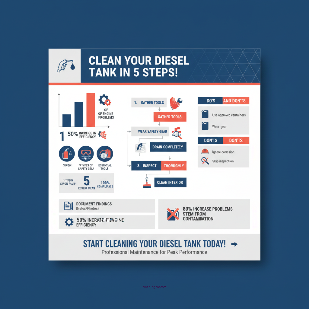 how to clean diesel tank - Data Infographic and Statistics