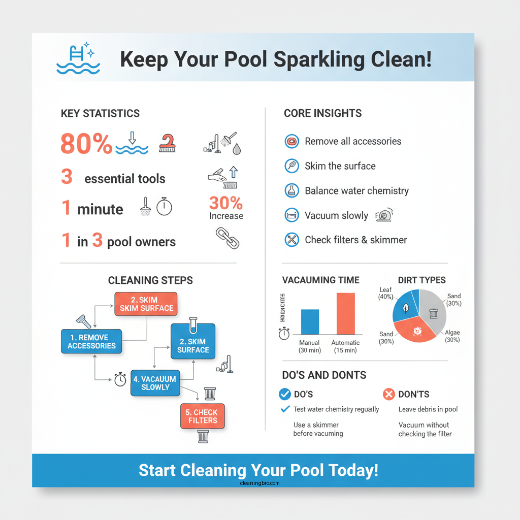 how to clean dirt on bottom of pool - Data Infographic and Statistics