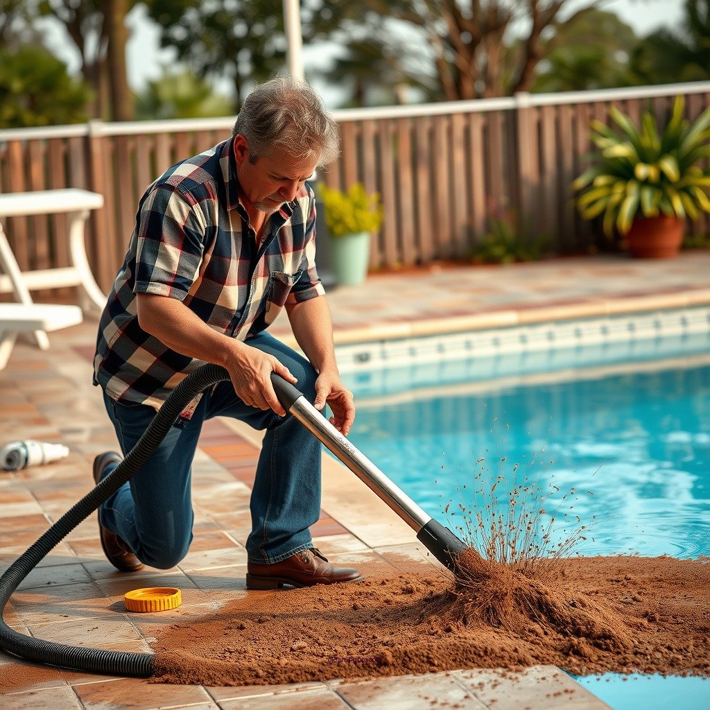 Vacuuming the Pool - how to clean dirt out of pool