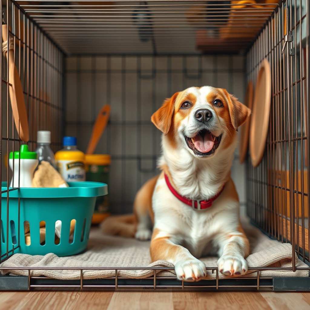 Gather Your Cleaning Supplies - how to clean dog cage
