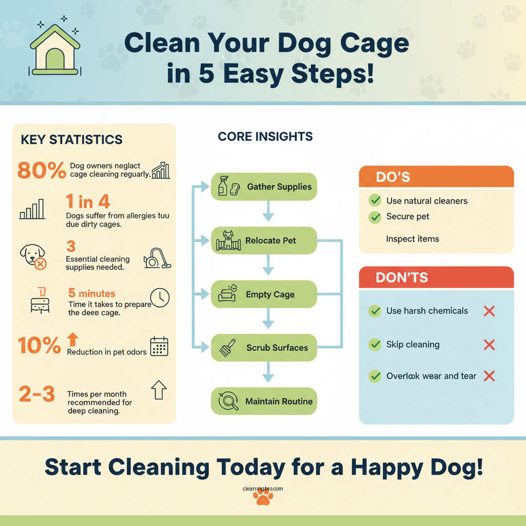 how to clean dog cage - Data Infographic and Statistics