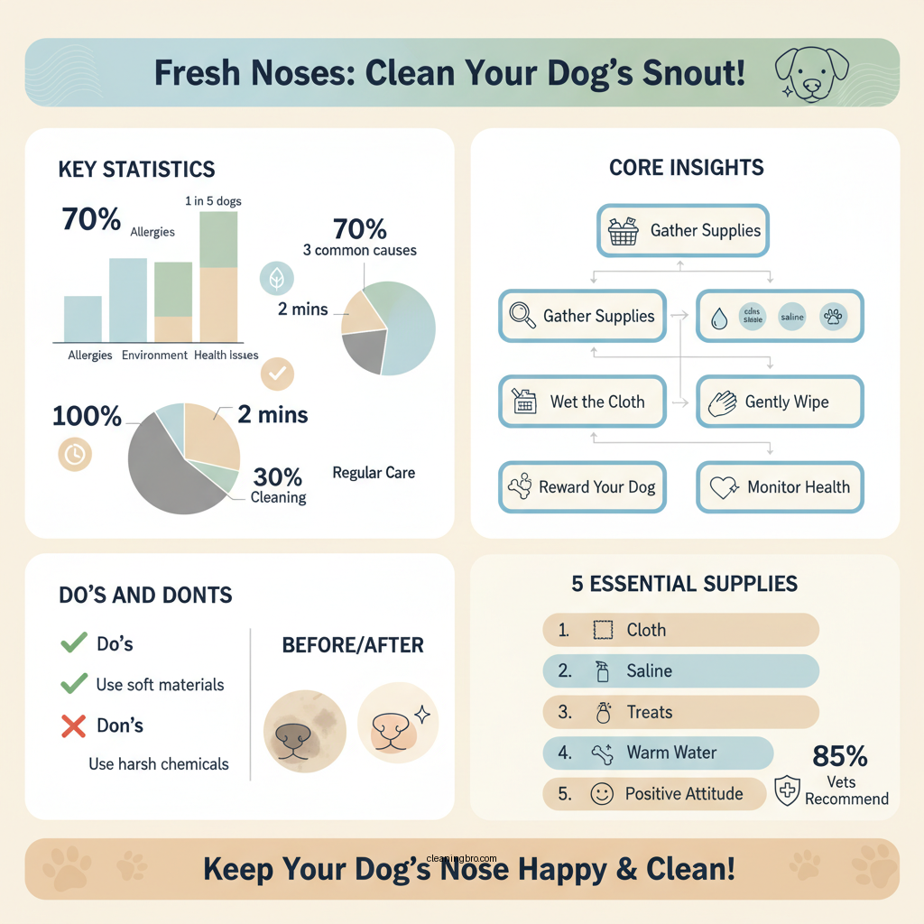 how to clean dog nose - Data Infographic and Statistics