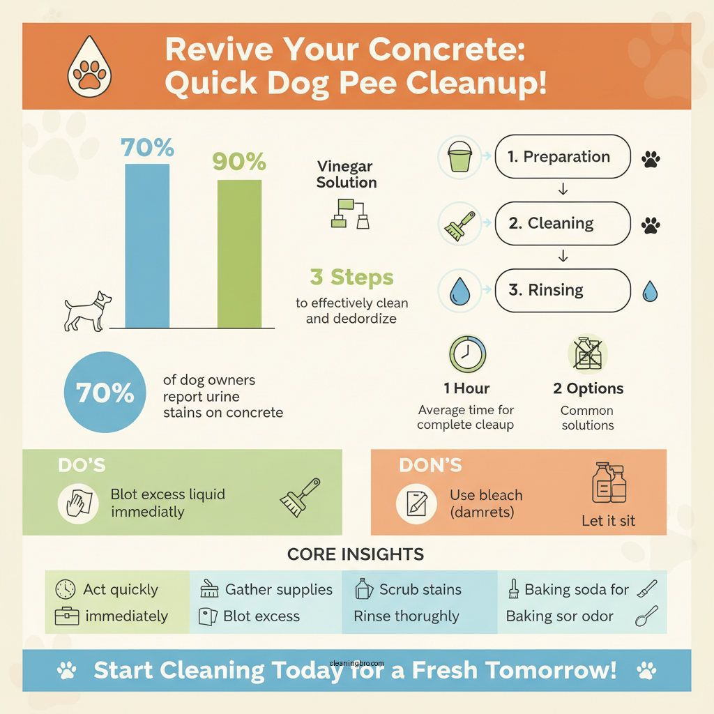 how to clean dog pee from concrete - Data Infographic and Statistics