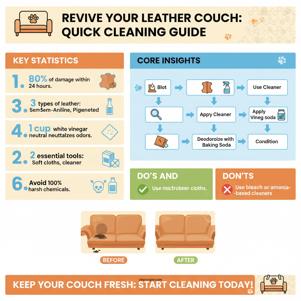 how to clean dog pee off leather couch - Data Infographic and Statistics
