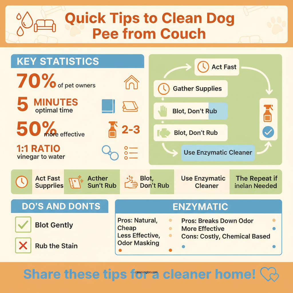 how to clean dog pee out of couch - Data Infographic and Statistics