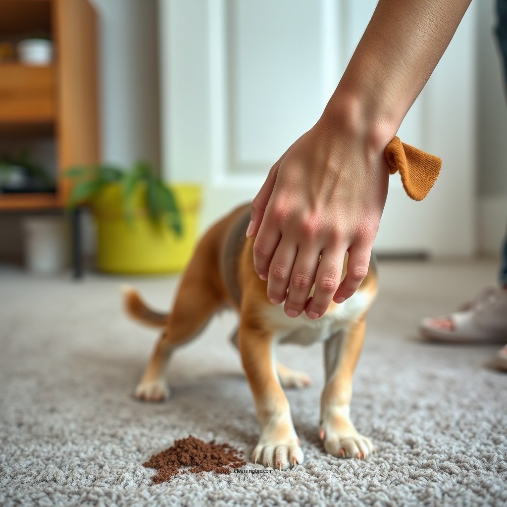 Initial Cleanup Steps - how to clean dog poop from carpet