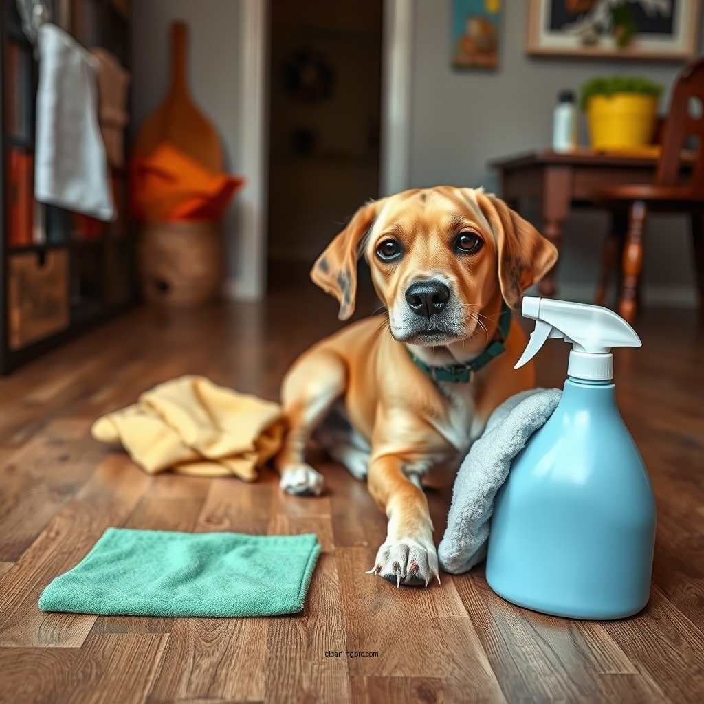 Gather Your Cleaning Supplies - how to clean dog poop from wood floor