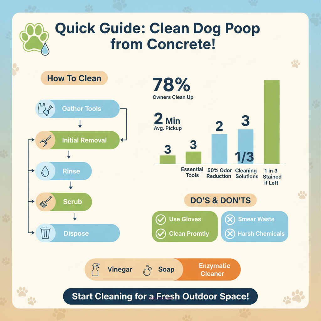 how to clean dog poop off concrete - Data Infographic and Statistics