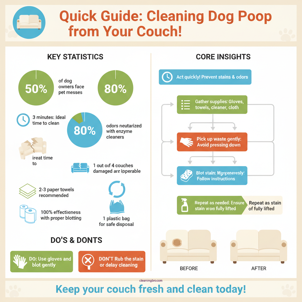 how to clean dog poop off couch - Data Infographic and Statistics