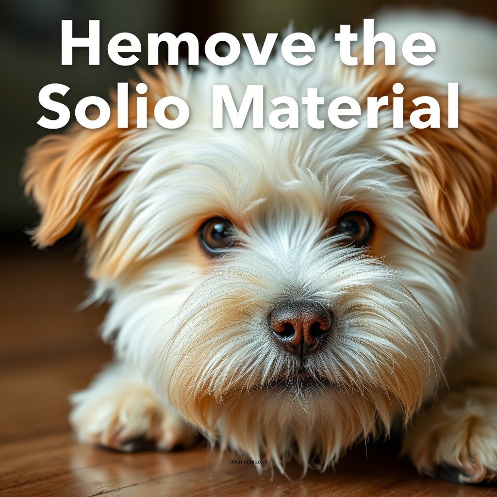 Remove the Solid Material - how to clean dog throw up