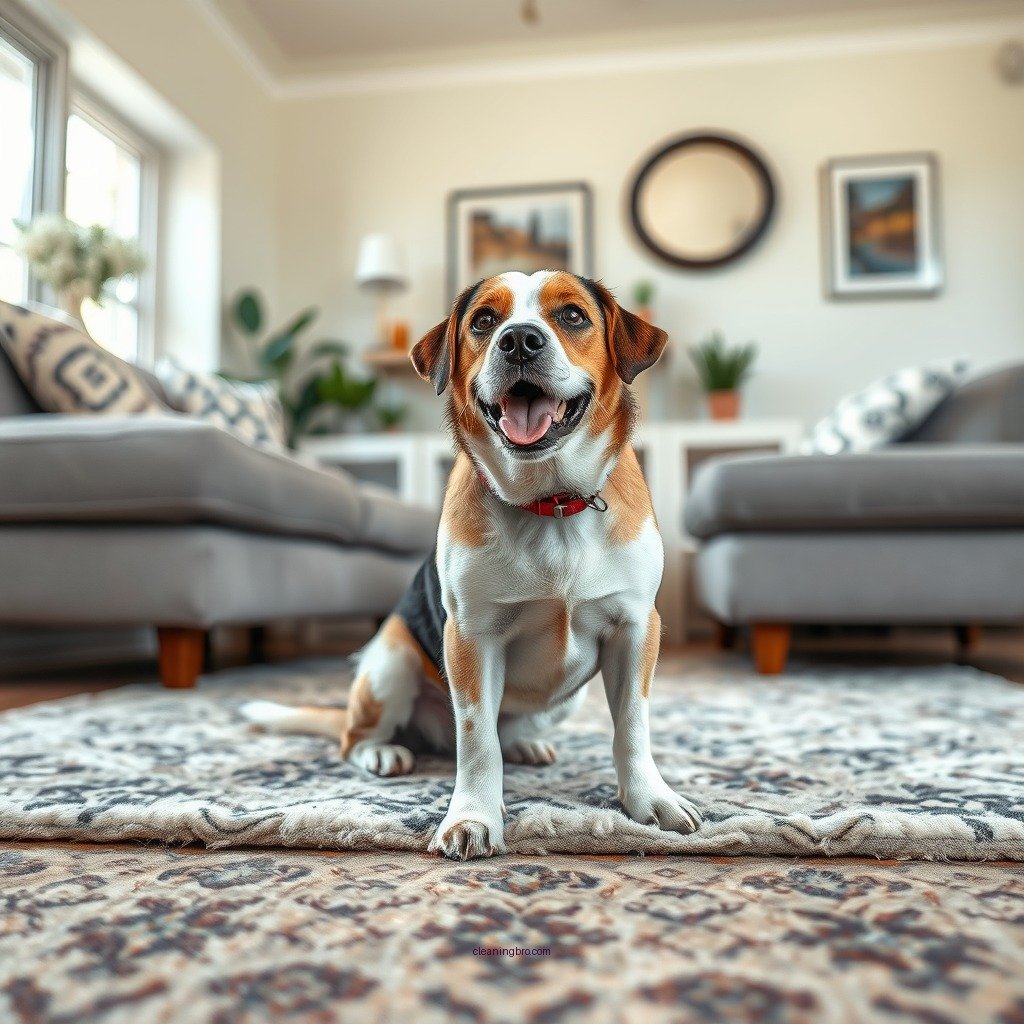 Blotting the Area - how to clean dog urine from a wool rug