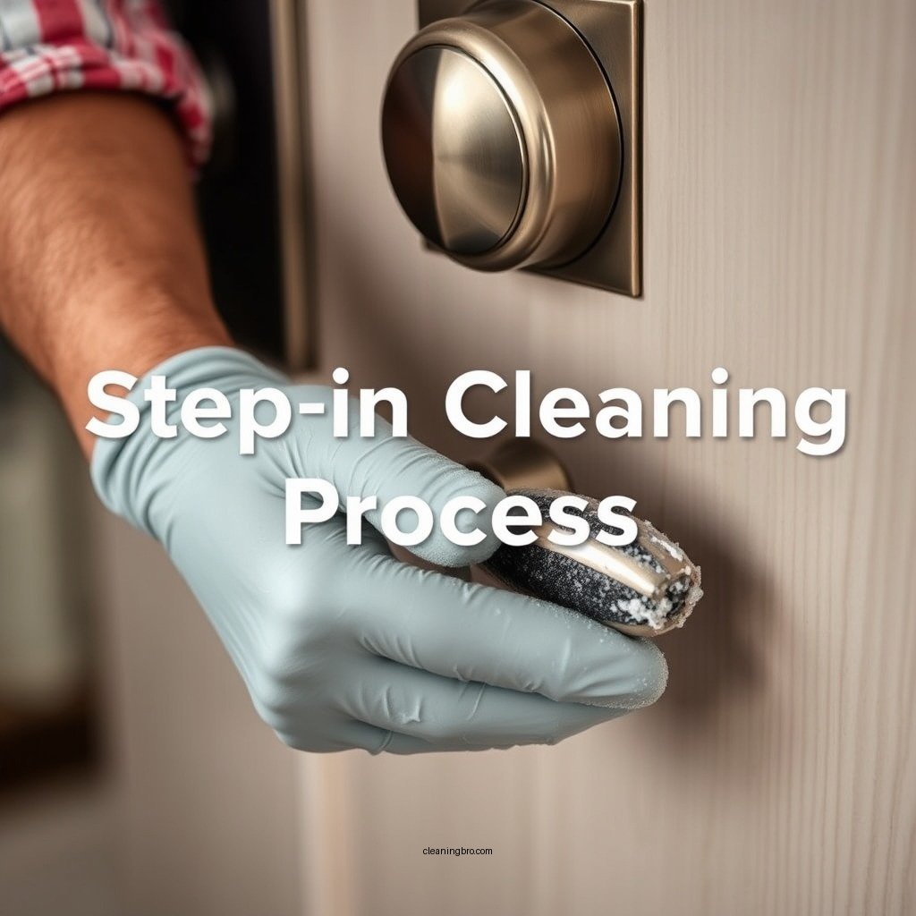 Step-by-Step Cleaning Process - how to clean door handles