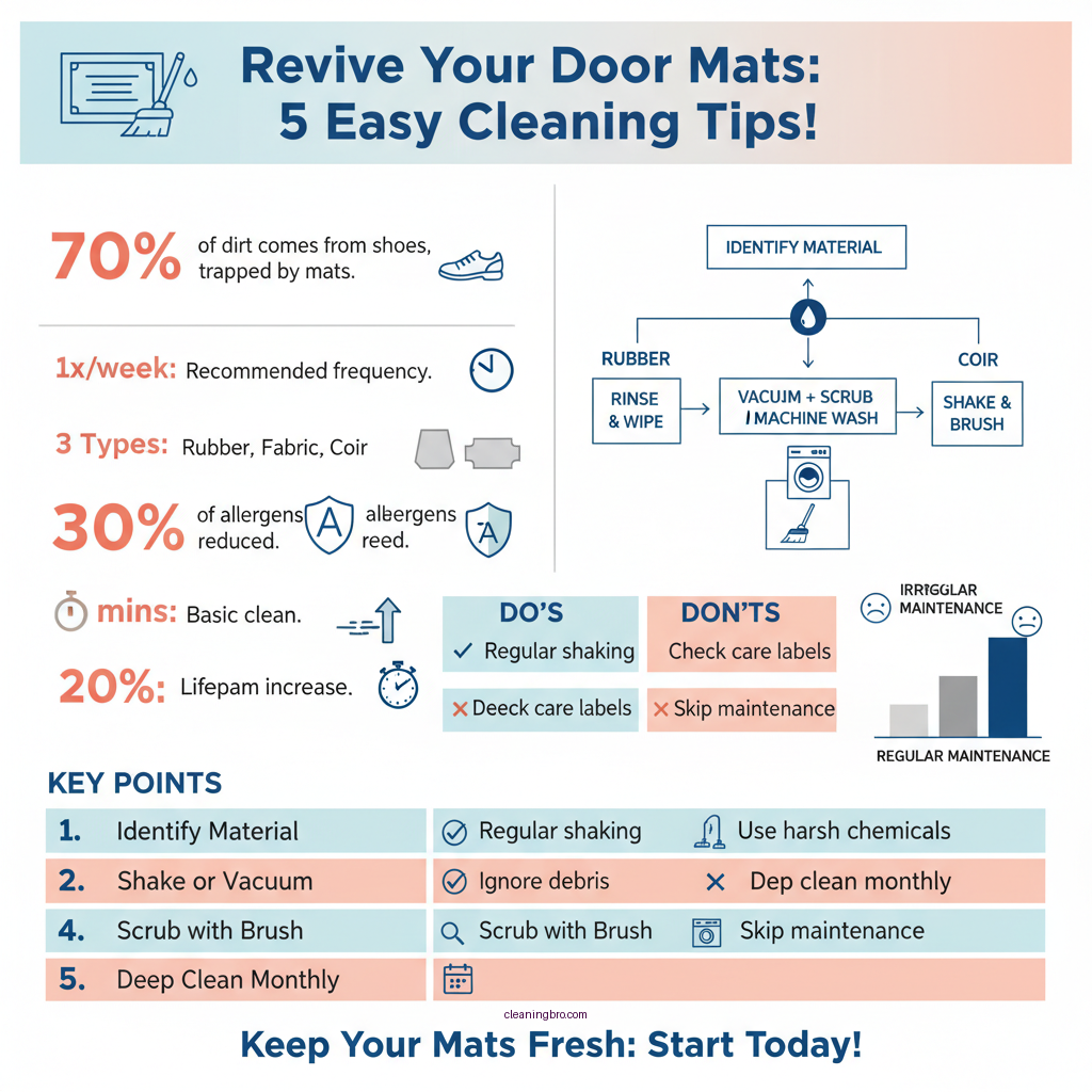 how to clean door mats - Data Infographic and Statistics