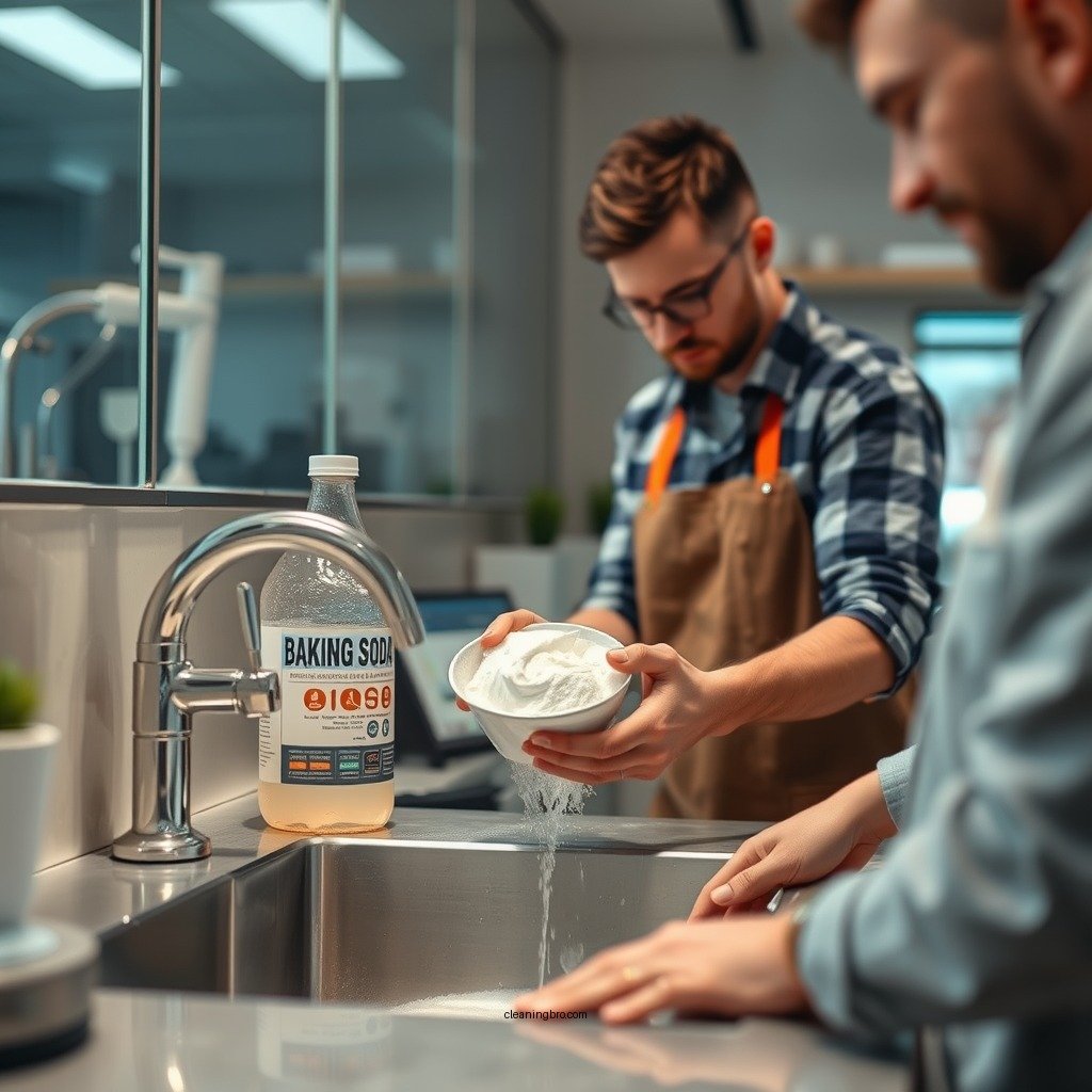 Baking Soda and Vinegar Method - how to clean drain without drano
