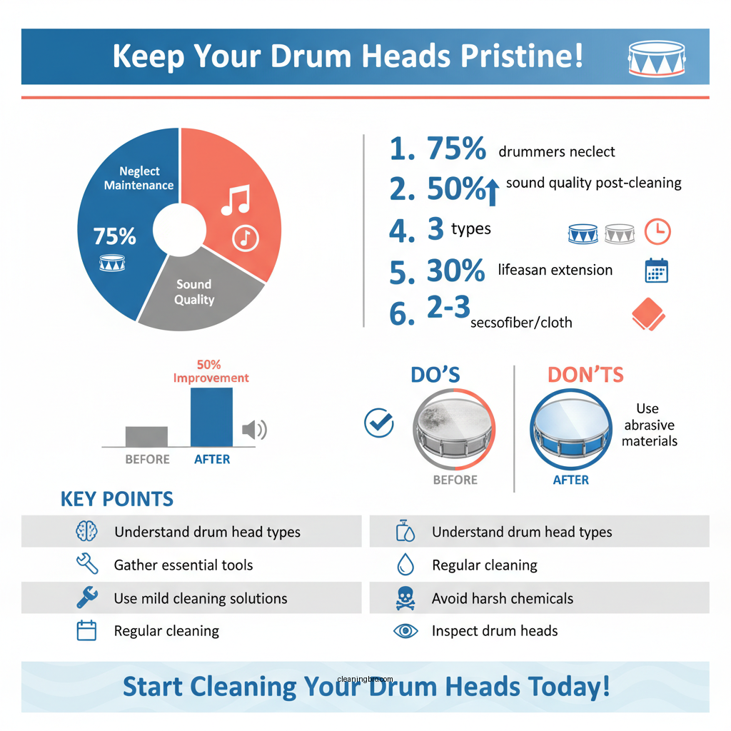 how to clean drum heads - Data Infographic and Statistics