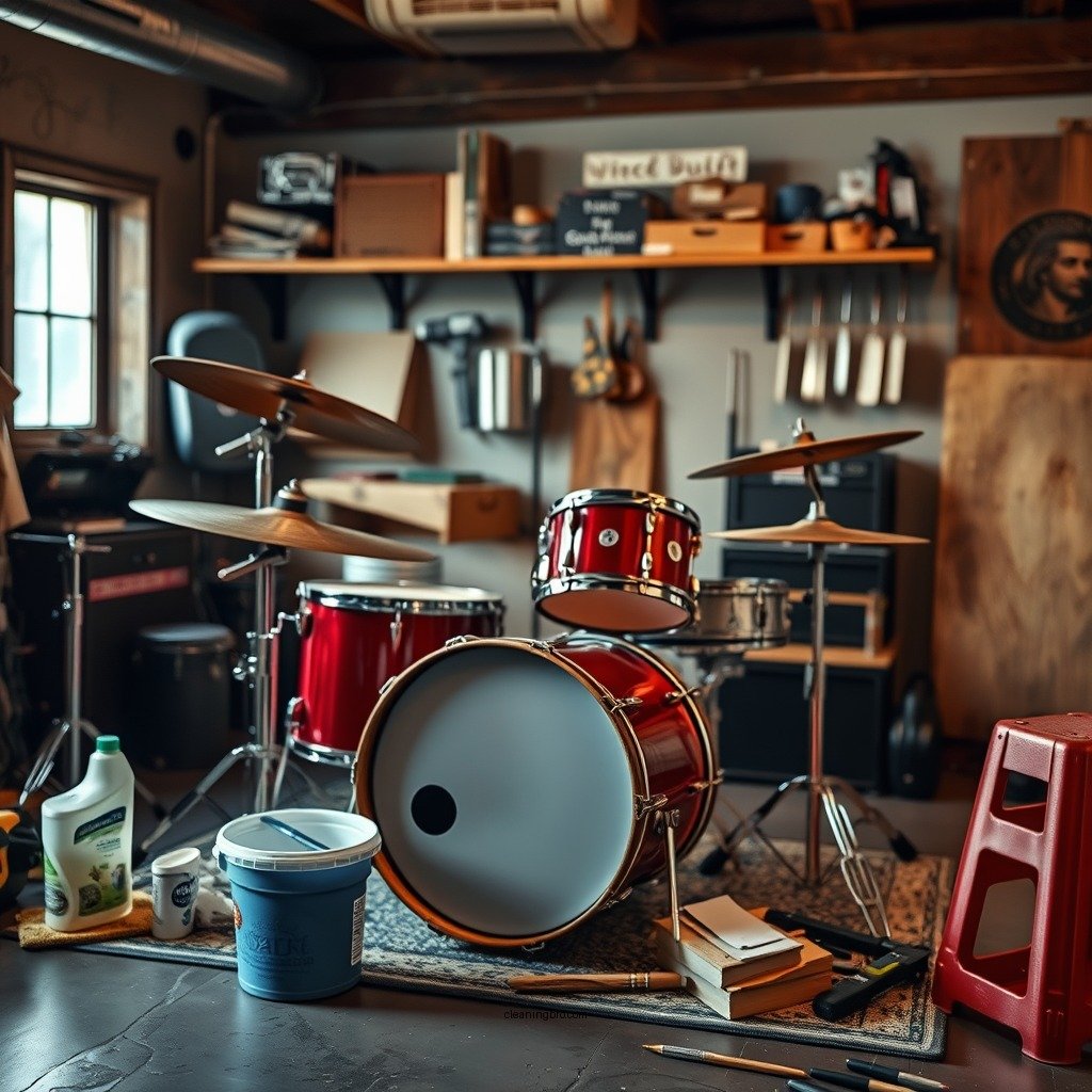 Gather Your Cleaning Supplies - how to clean drum set