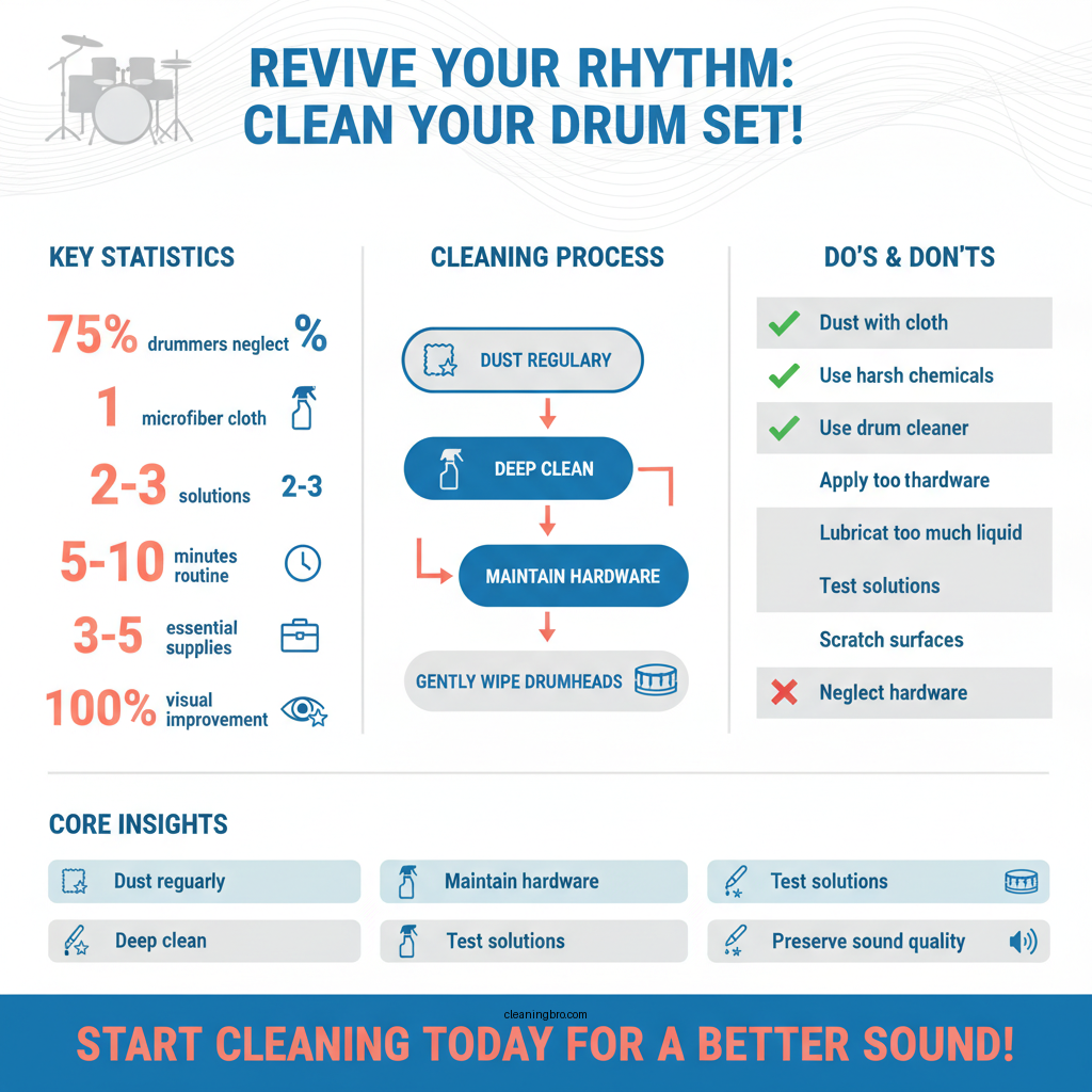how to clean drum set - Data Infographic and Statistics