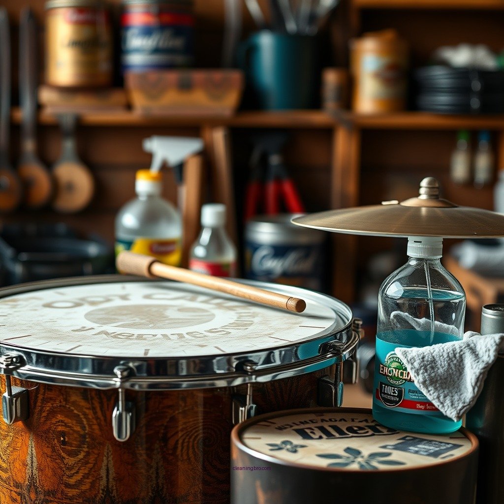 Essential Cleaning Supplies - how to clean drum skins