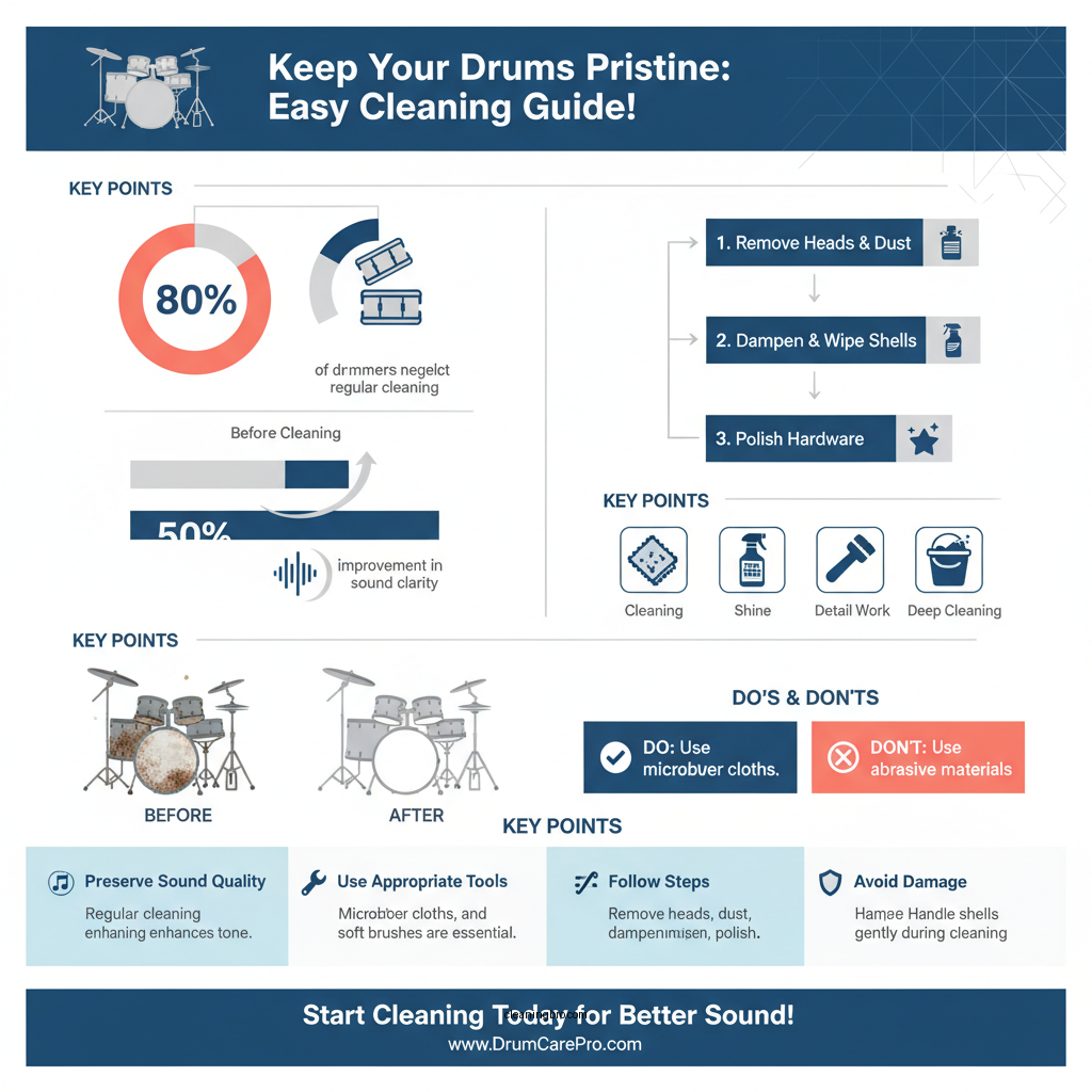 how to clean drums - Data Infographic and Statistics