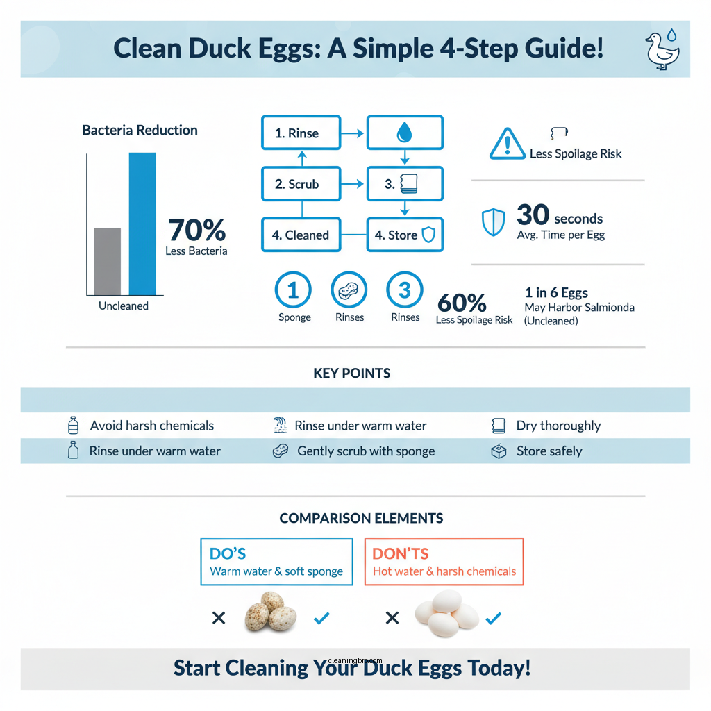 how to clean duck eggs - Data Infographic and Statistics