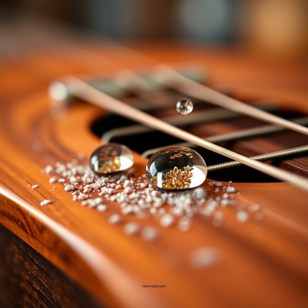 Apply Cleaning Solution - how to clean ebony fretboard