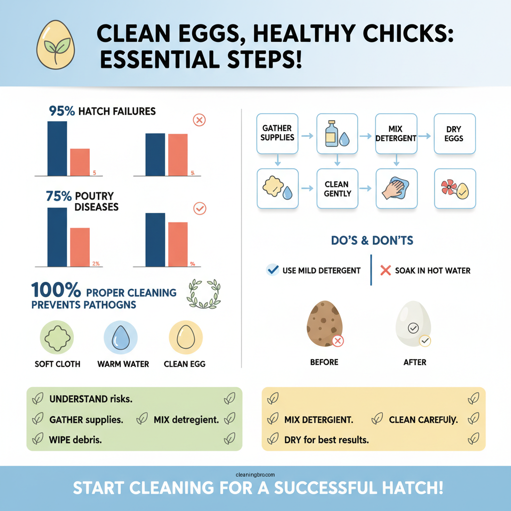 how to clean eggs before incubating - Data Infographic and Statistics