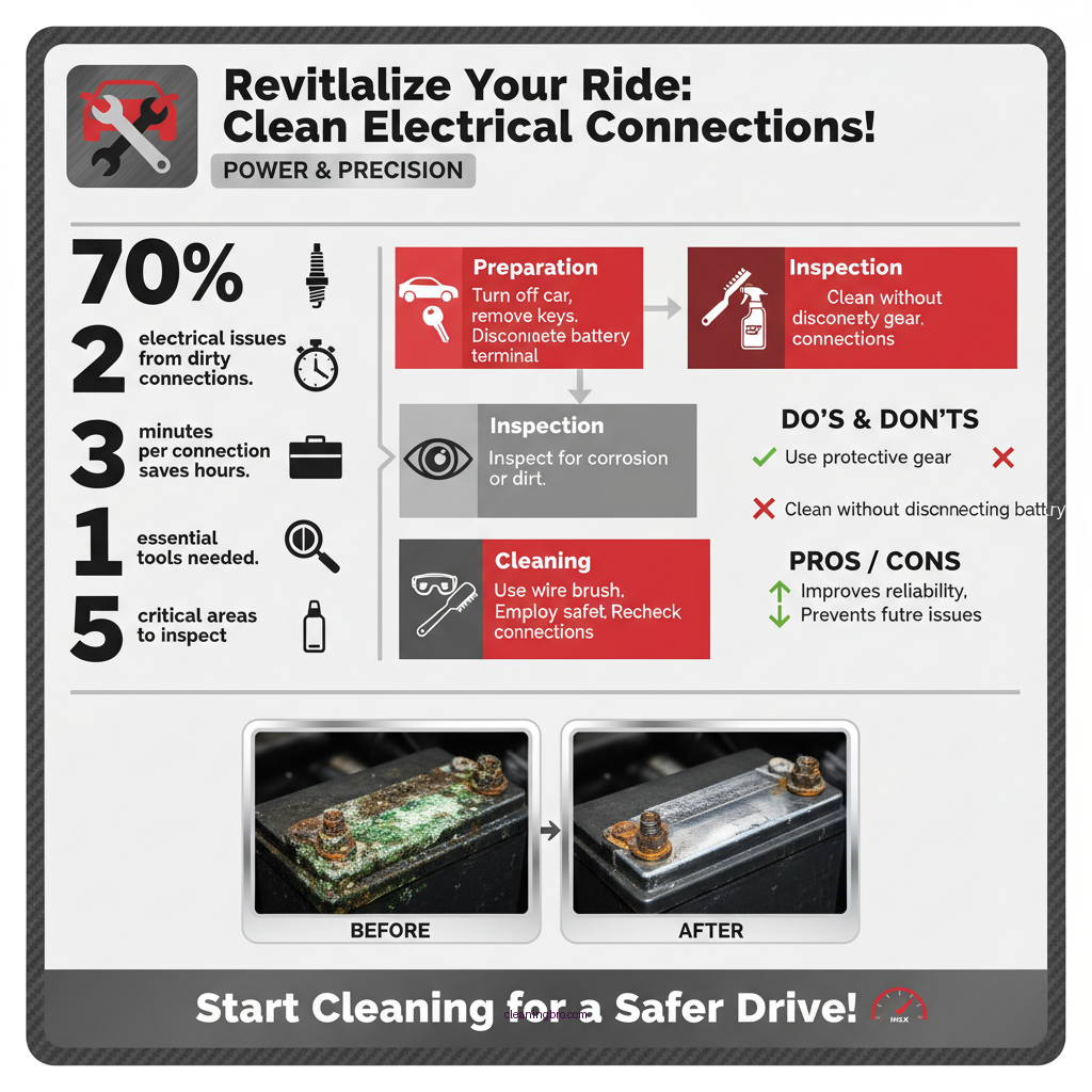 how to clean electrical connections on a car - Data Infographic and Statistics