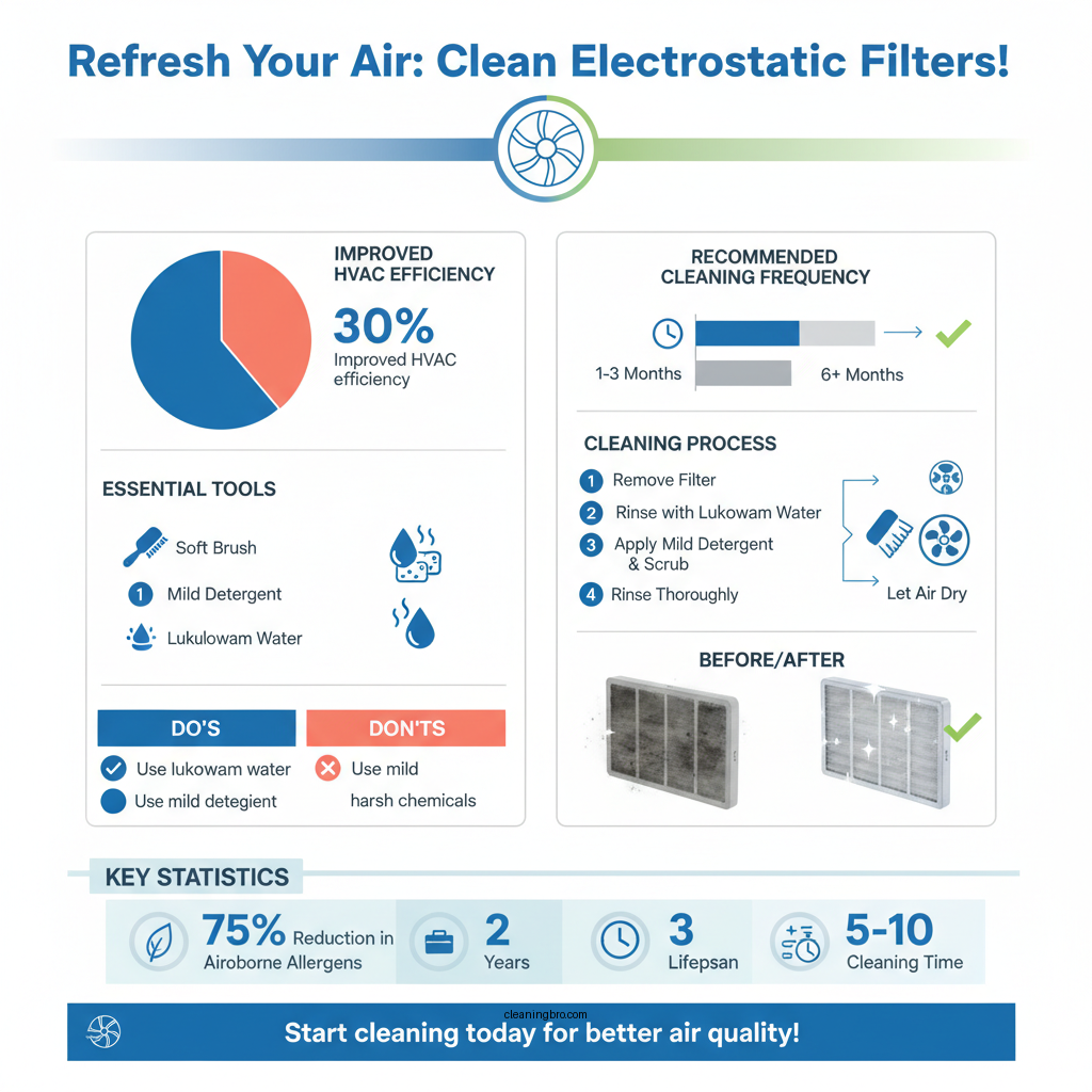 how to clean electrostatic filters - Data Infographic and Statistics
