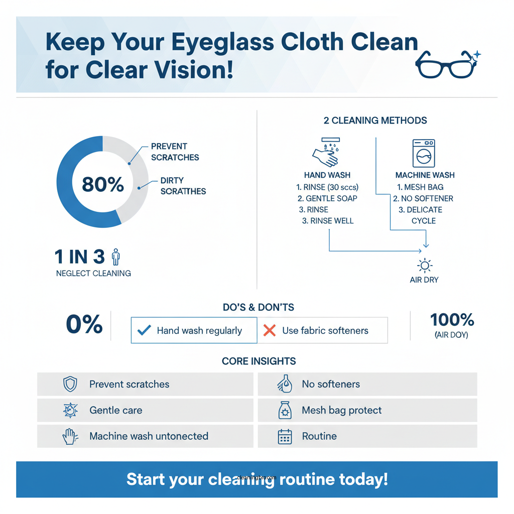 how to clean eyeglass cleaning cloth - Data Infographic and Statistics