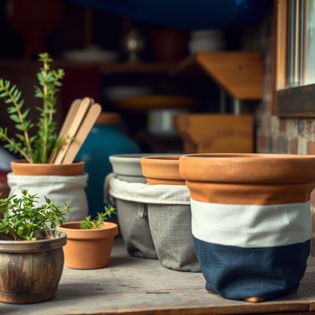 Preparing for Cleaning - how to clean fabric pots