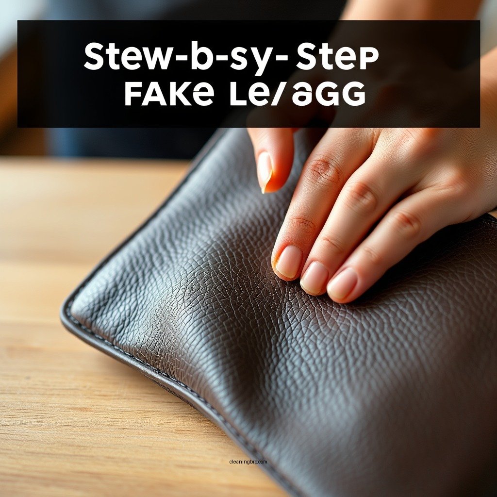 Step-by-Step Cleaning Process - how to clean fake leather bag