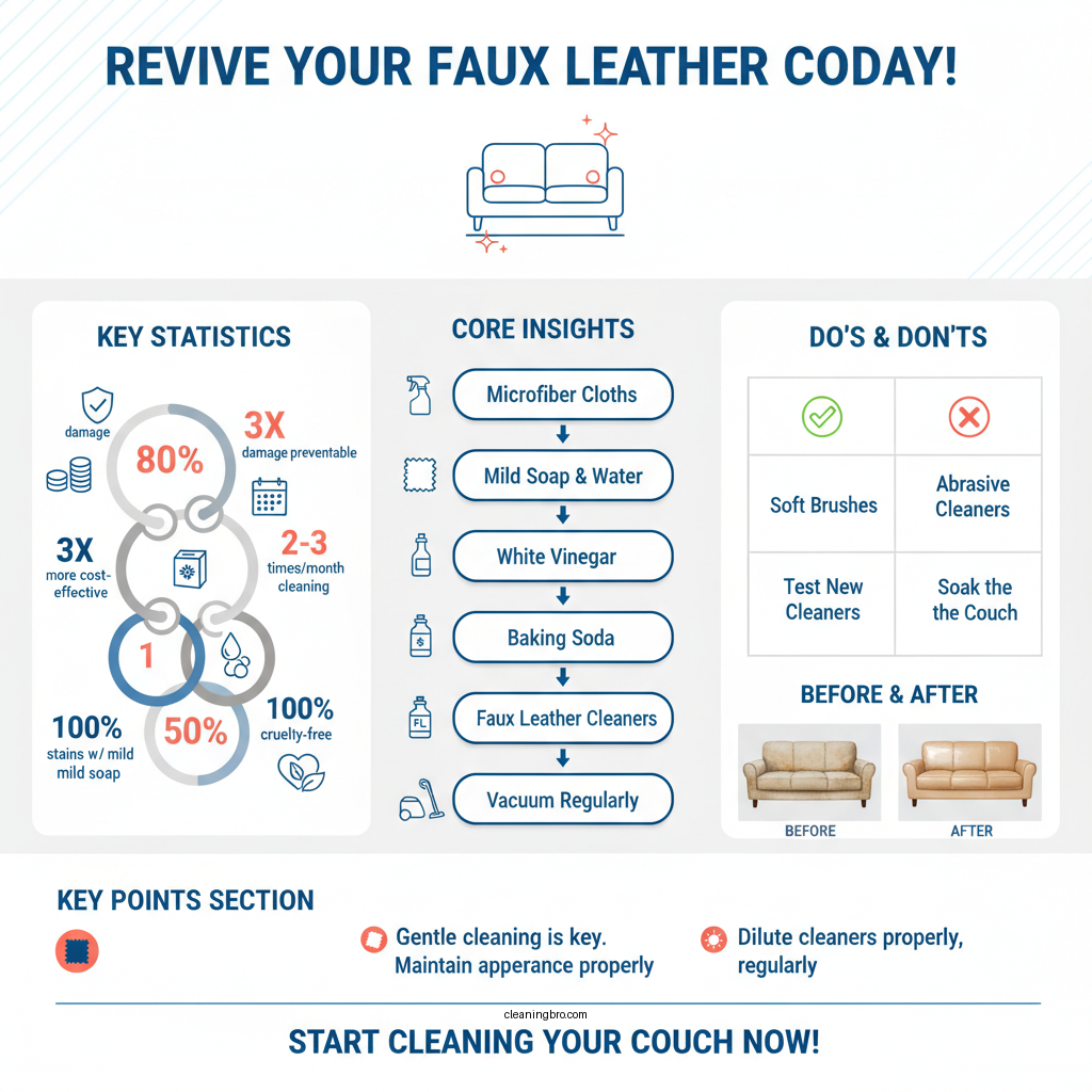 how to clean fake leather couches - Data Infographic and Statistics