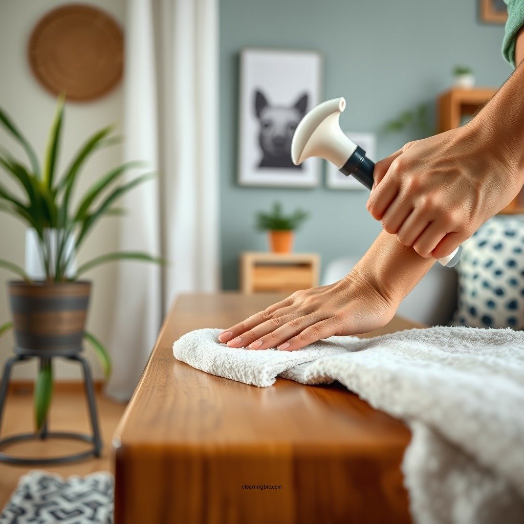 Step-by-Step Cleaning Process - how to clean fake wood furniture