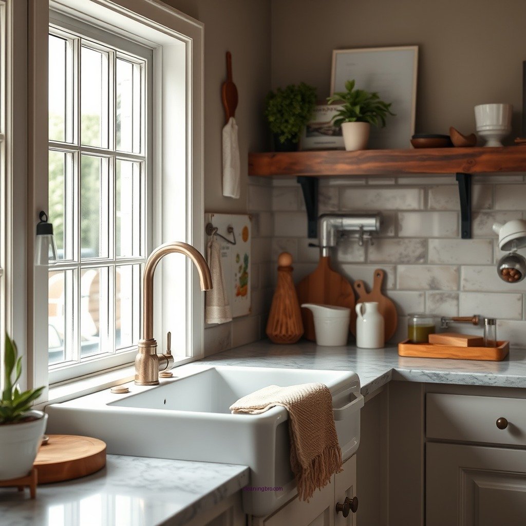 Daily Cleaning Routine - how to clean farmhouse sink