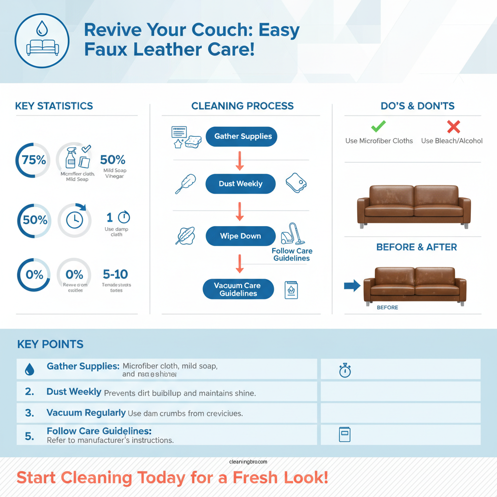 how to clean faux leather couch - Data Infographic and Statistics