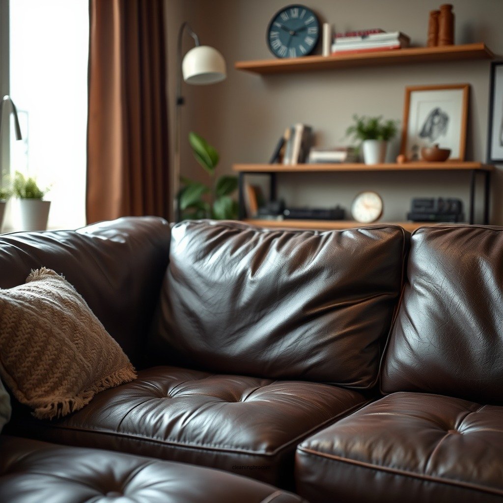 Dust and Vacuum the Sofa - how to clean faux leather sofa