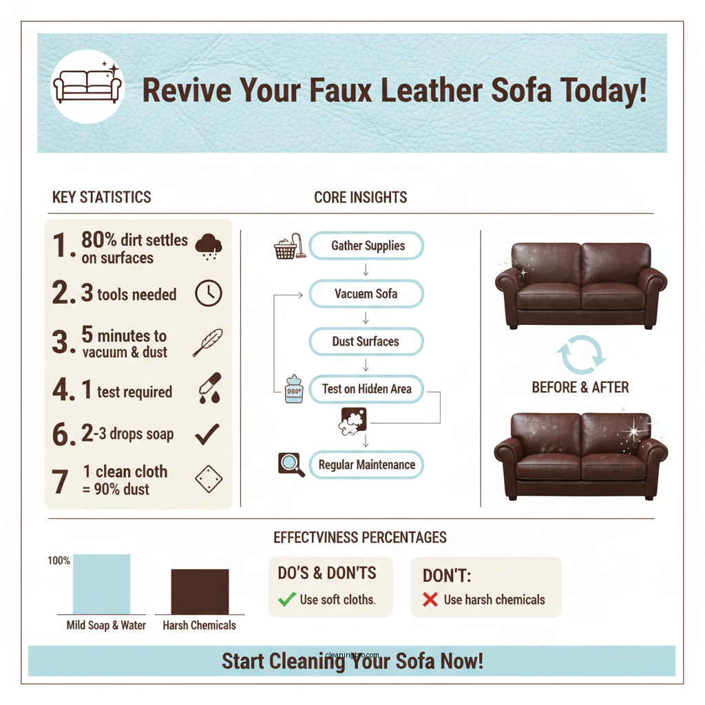 how to clean faux leather sofa - Data Infographic and Statistics