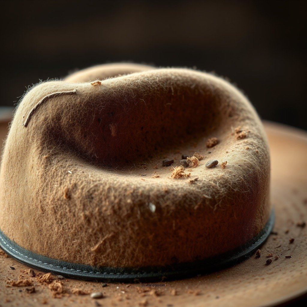 Brushing Off Dirt and Debris - how to clean felt cowboy hat