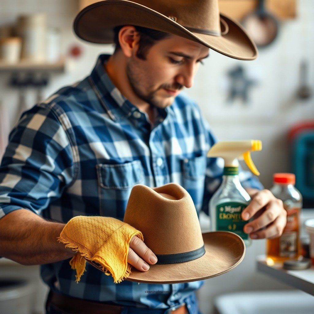Gathering Your Cleaning Supplies - how to clean felt cowboy hat