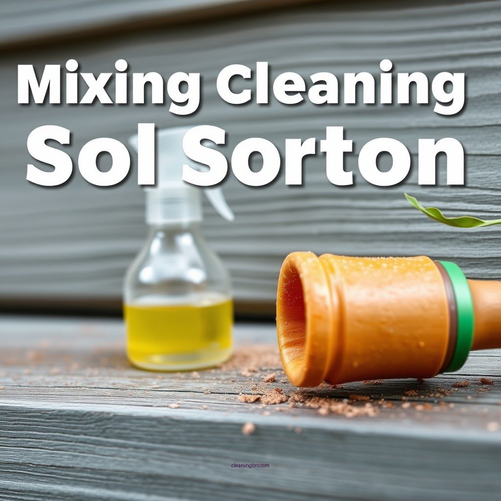 Mixing Cleaning Solution - how to clean fiber cement siding