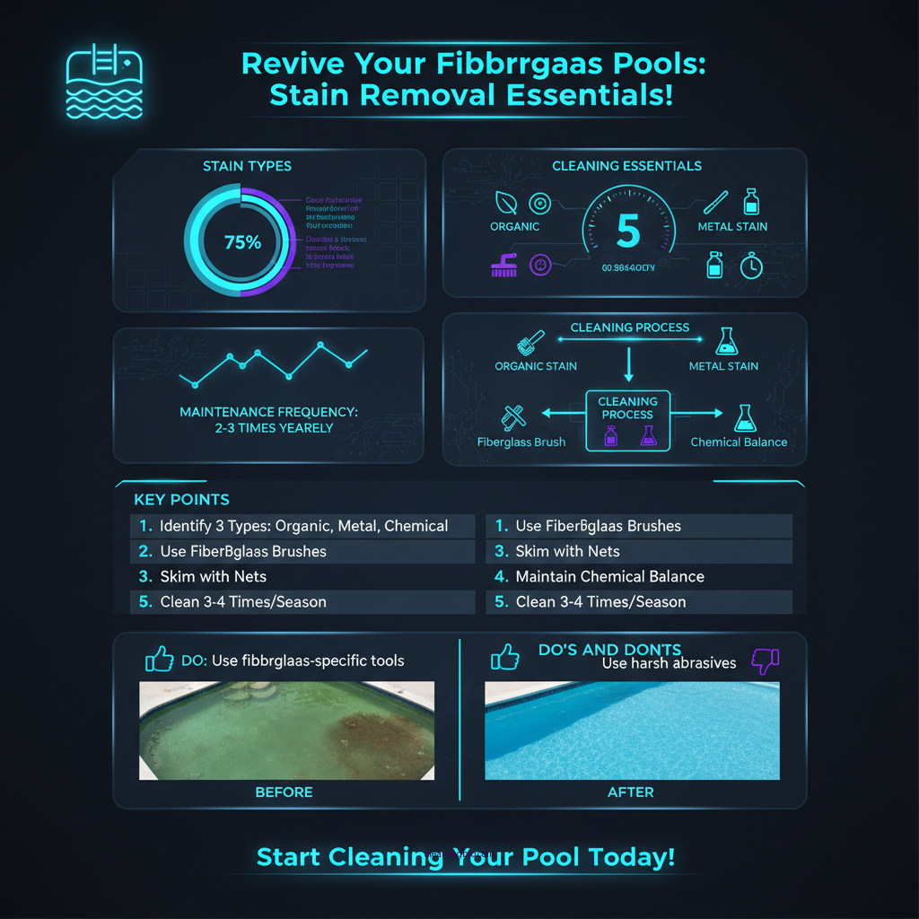 how to clean fiberglass pool stains - Data Infographic and Statistics