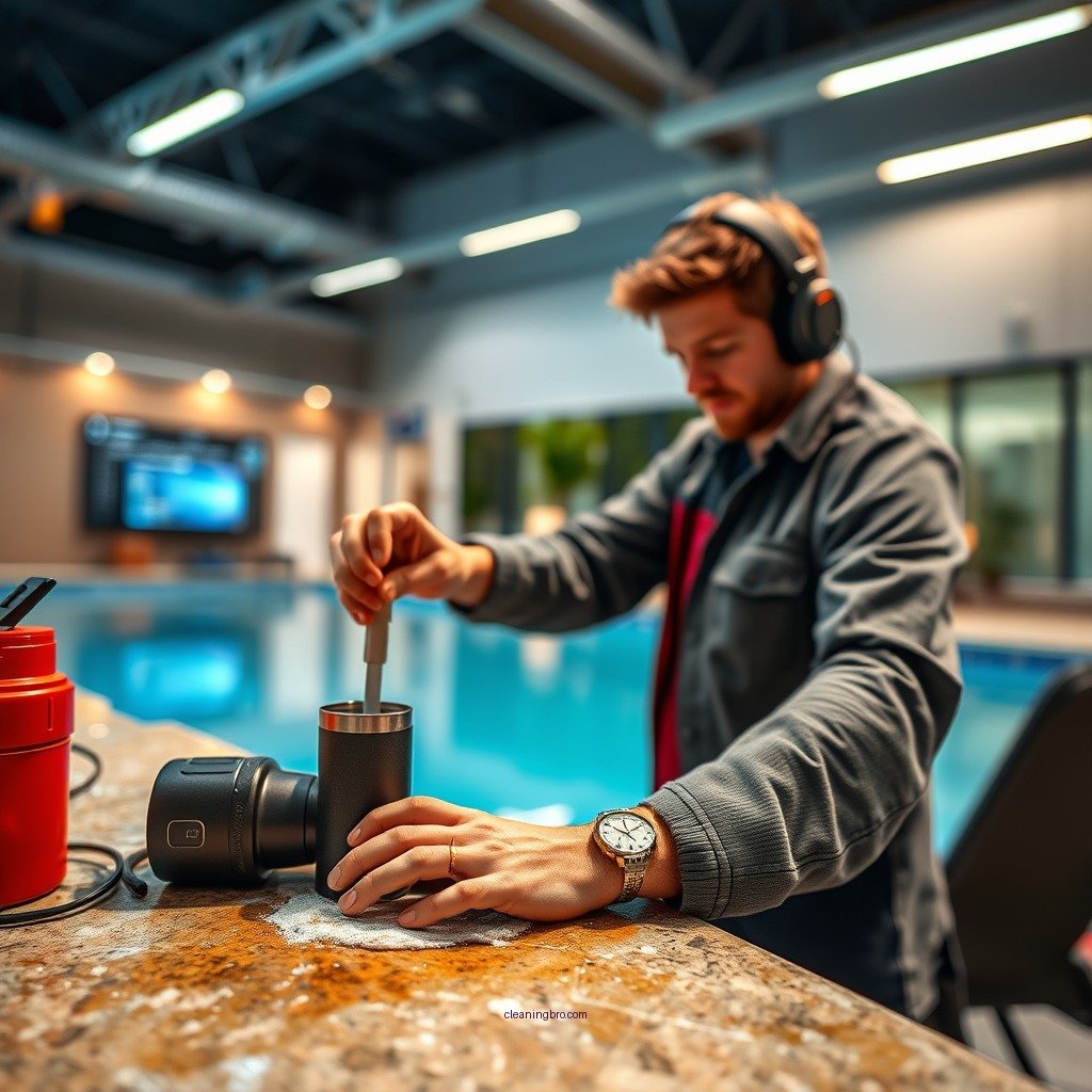 Step-by-Step Stain Removal Process - how to clean fiberglass pool stains