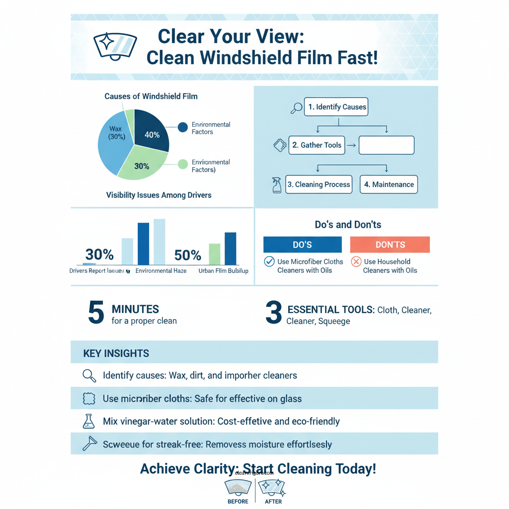 how to clean film off windshield - Data Infographic and Statistics