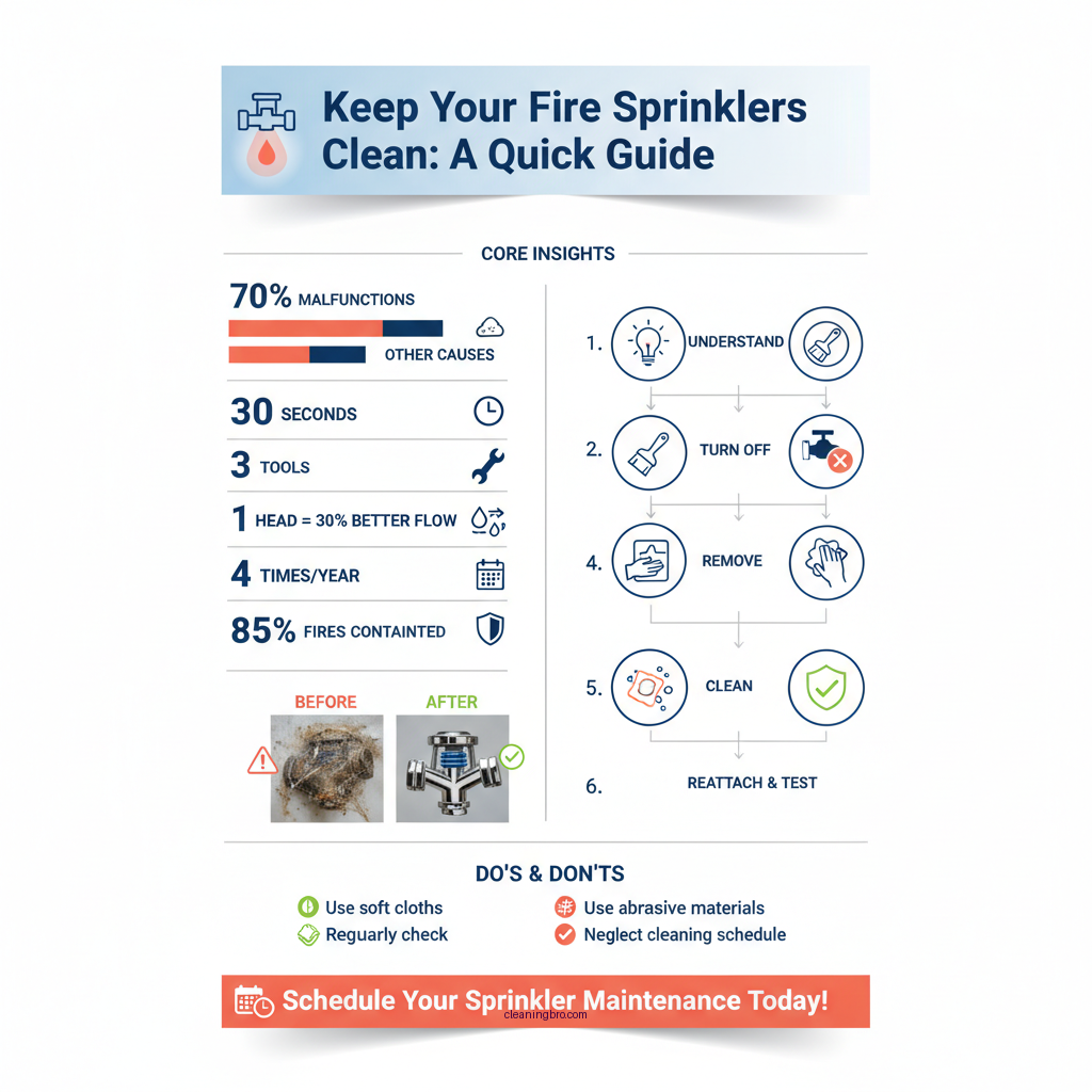 how to clean fire sprinkler heads - Data Infographic and Statistics