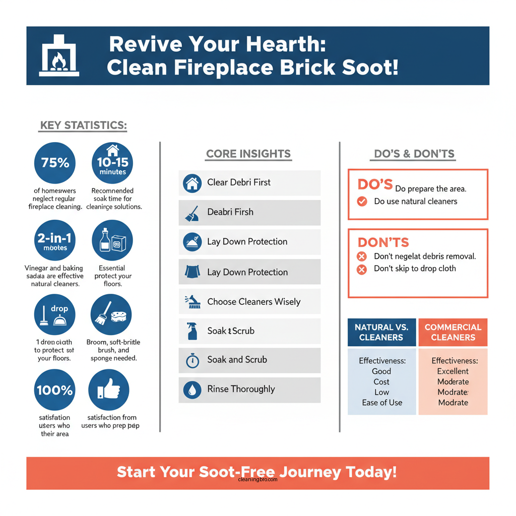how to clean fireplace brick soot - Data Infographic and Statistics