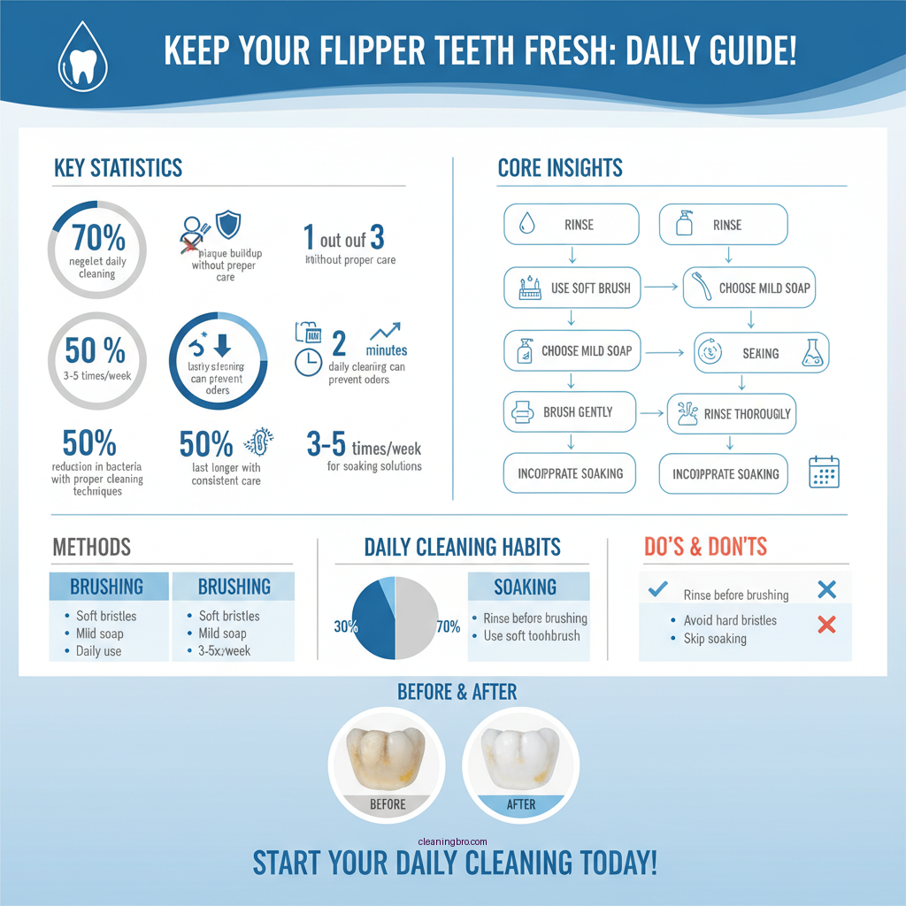 how to clean flipper teeth - Data Infographic and Statistics