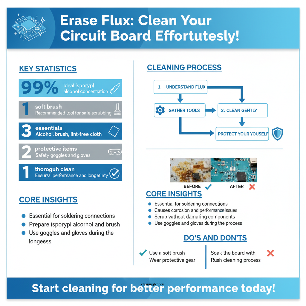 how to clean flux off a circuit board - Data Infographic and Statistics